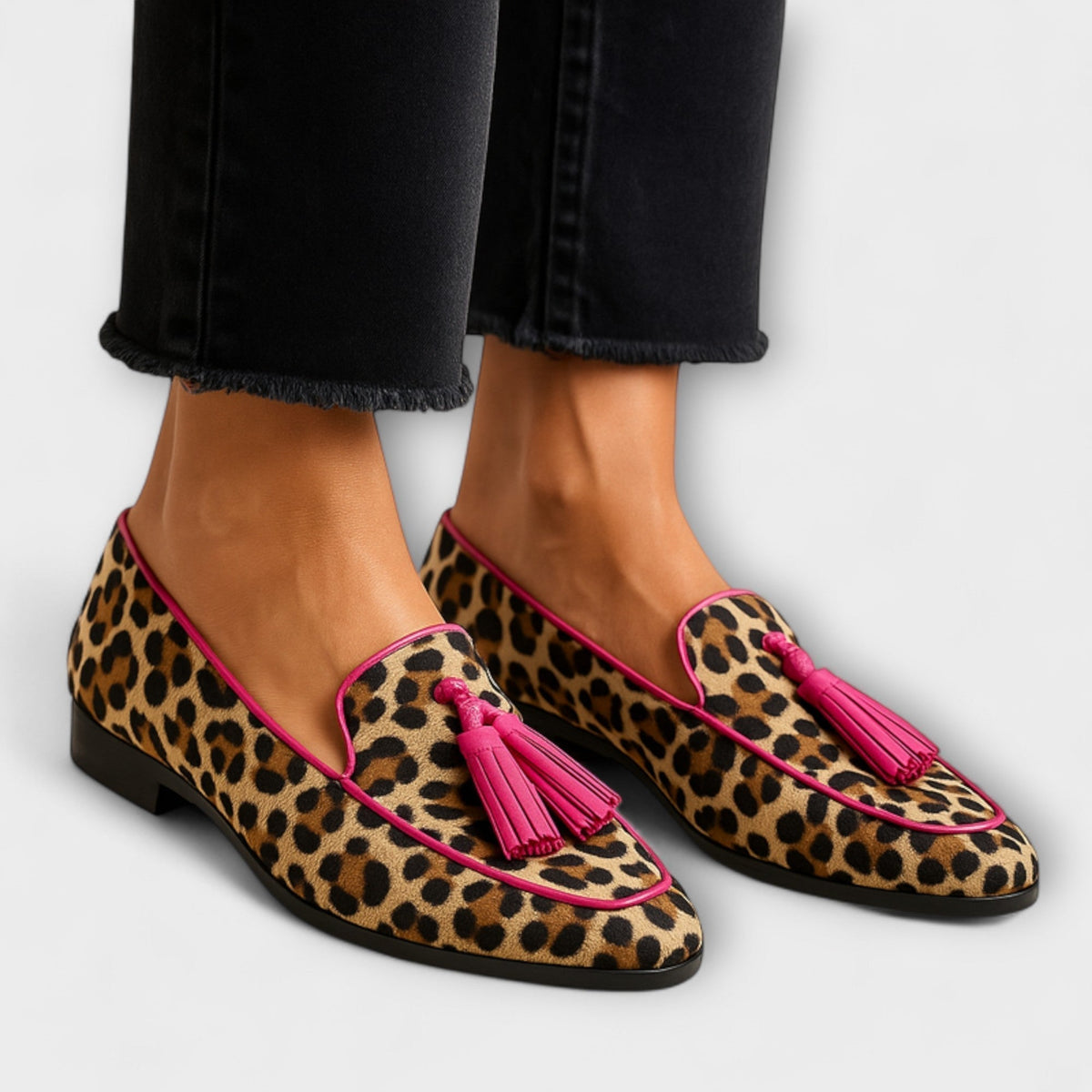 Susanna | Mocasín Animal Print con Borlas