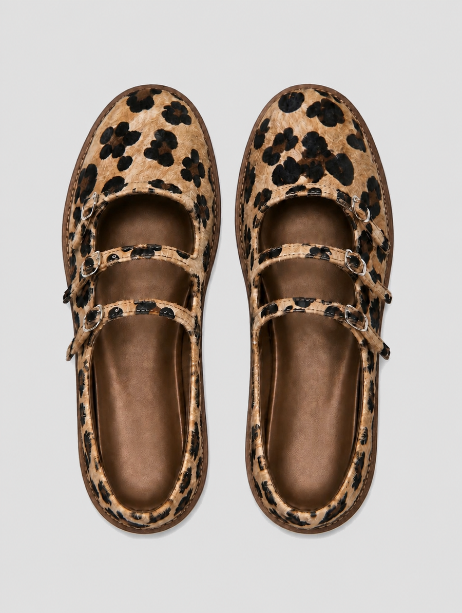 Angelie – Zapatos con estampado de leopardo