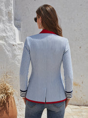 Alice | Blazer retro a rayas con bloques de color y 3 bolsillos