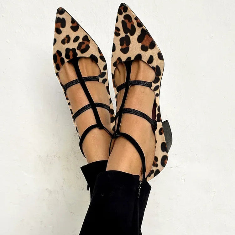 Franca | Zapatos con tacón y correa de leopardo