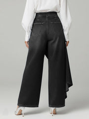 PANTALON DENIM CON VOLANTE