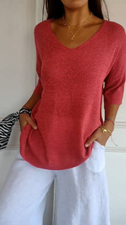 Julia | Blusa con escote en V