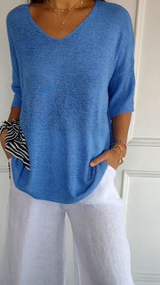 Julia | Blusa con escote en V