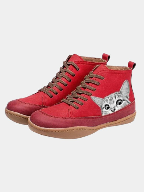 Camilla | Botines de Piel Estilo Felino