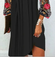 Camille | Vestido elegante con mangas floridas
