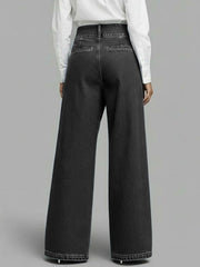PANTALON DENIM WIDE LEG CRUZADO