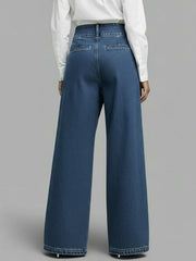 PANTALON DENIM WIDE LEG CRUZADO