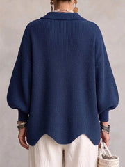 Victoria | Cárdigan oversize con botones dorados grandes